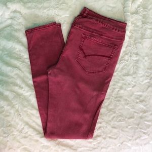 Bulkhead Black Red Skinny Jeans